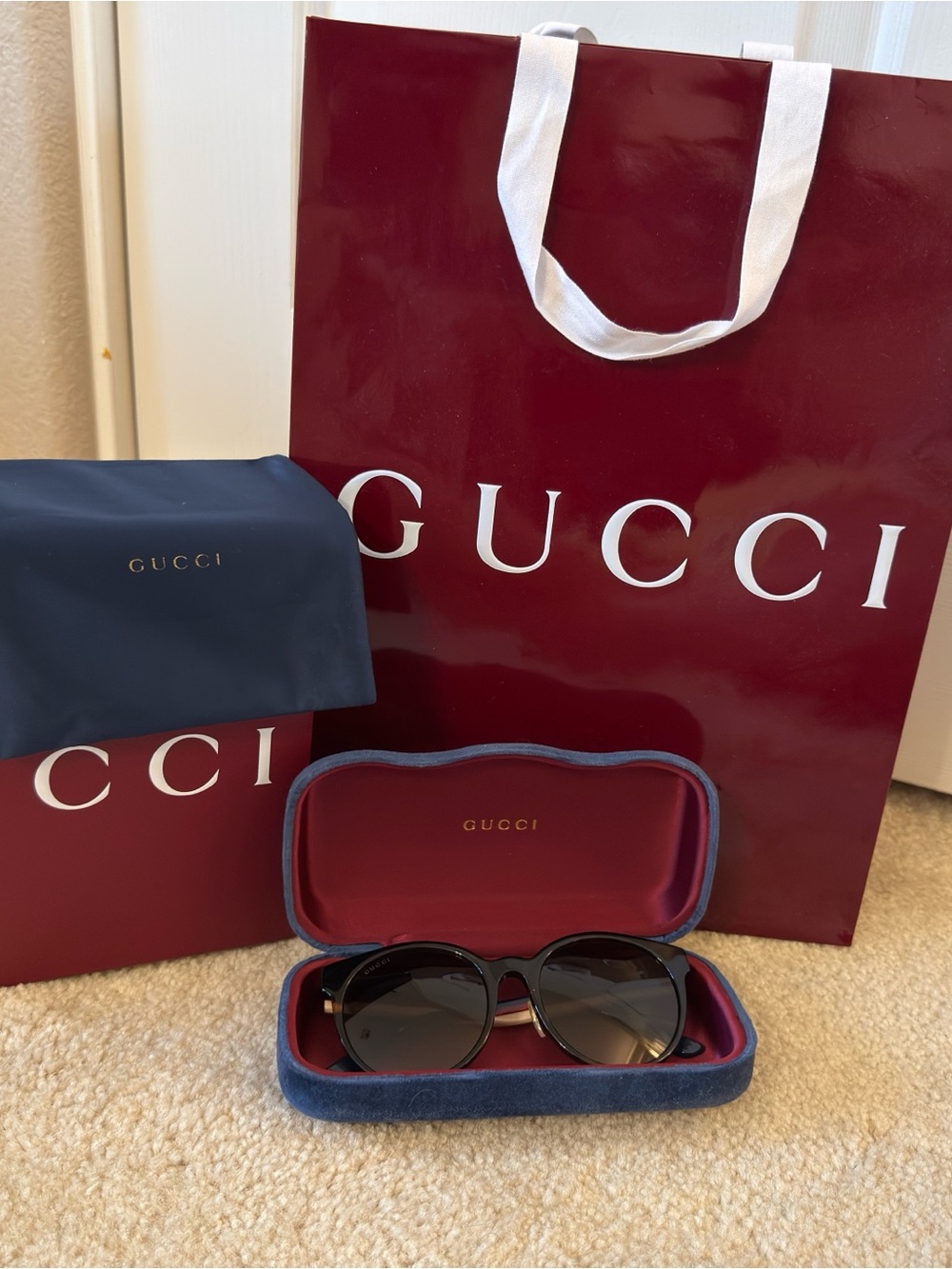 Gucci GG0416SK Sunglasses Brown Frame Brown Gradient Lens 145mm
